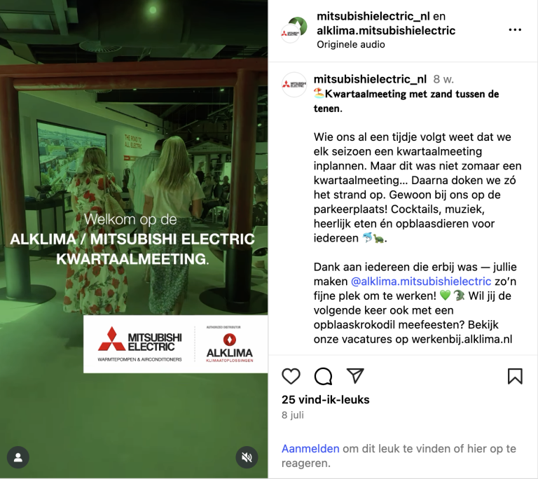 Alklima Mitsubishi Electric in Alblasserdam bbq teamuitje